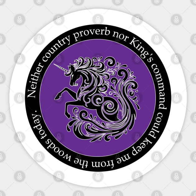 Unicorn -Legend of Kings Sticker by DickinsonDesign